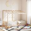 VidaXL Children's Bed with White Roof 80x200 Cm Solid Pine Wood, Children's Bed Frame, Wooden Children's Bed, 847004