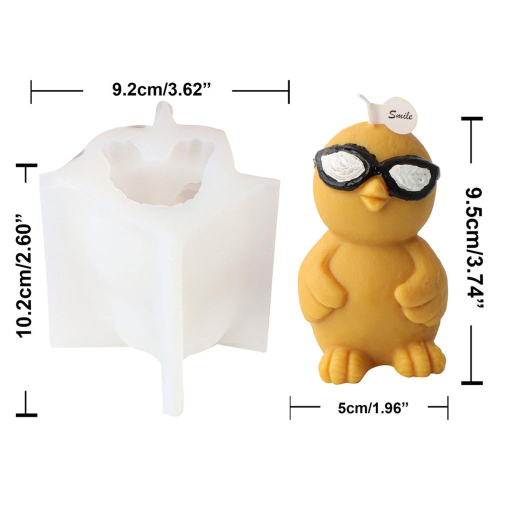Chicken Silicone Mold Lovely Easter Anamal Candle Mold Handmade Scented Candle Making Soap Mould for DIY Home Decoration