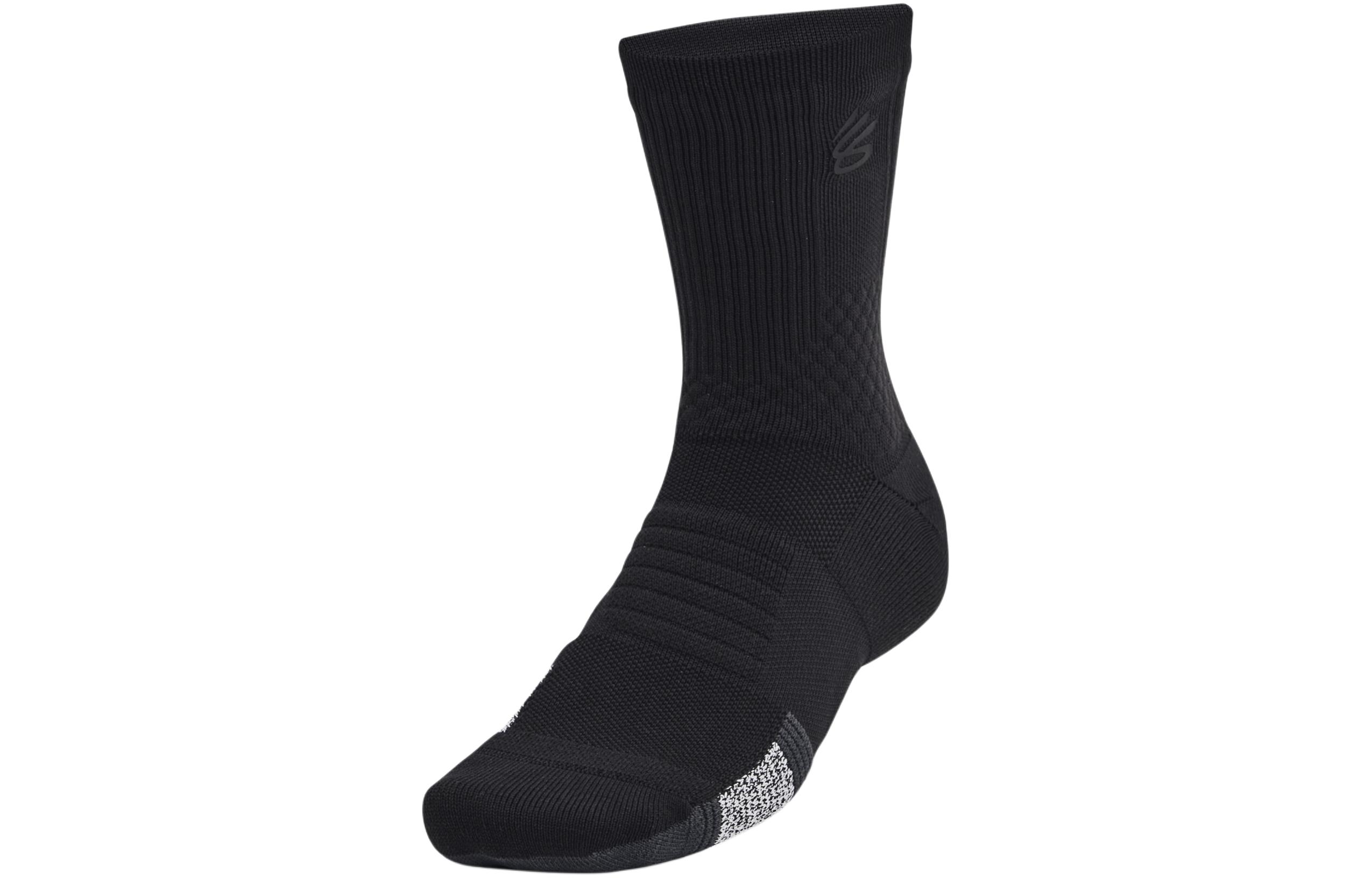 Under Armour Crew Socks Unisex 1 Pack Black 1376231-002 L