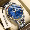 POEDAGAR Fashion Military Men Clock Waterproof Luminous Date Week Man Wristwatch Stainless Steel Quartz Watches Male Reloj