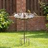 Metal Bowl Iron Bird Bath Feeder Retro Bird Feeding Station Decorative Bird Water Drinker  Balcony