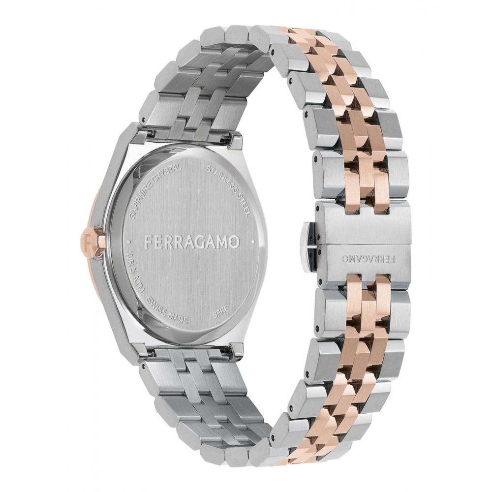Salvatore Ferragamo Vega New Bracelet Watch Two Tone Two Tone Silver
