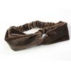 Women Velvet Elastic Twisted Headband Girl Solid Knotted Headwrap Makeup Hair Bands Stretchy Hairbands