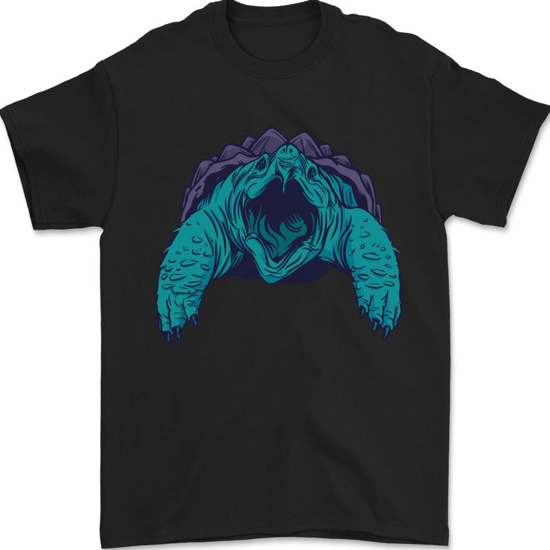 Alligator Breaking Turtle Men s T-Shirt 100% Cotton - Men s Summer Cotton Graphic Tee S разноцветный