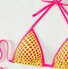 Damen Sexy Neckholder zum Binden Bikini Badeanzug - Europäischer & Amerikanischer Stil Strandbekleidung für den Urlaub