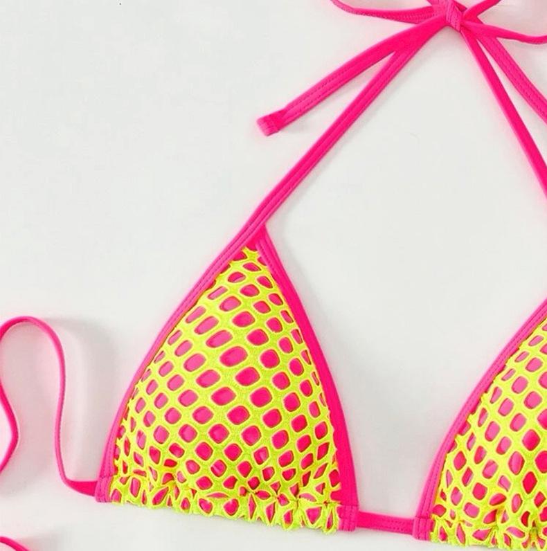 Damen Sexy Neckholder zum Binden Bikini Badeanzug - Europäischer & Amerikanischer Stil Strandbekleidung für den Urlaub