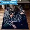 Custom Name K-pop Fashion Rug for Living Room, Game Rooms, Office, Bedroom, Floor Mat Playful Design, fan gifts Christmas decor