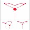 [Free Shipping] 4 Gift Boxes, Sexy Thong Women's Embroidered Pearl Massage Underwear Transparent Low-rise T-pants