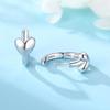 CYCUFF S925 Sterling Silver Basic Heart-shaped Earrings Hoop Earrings Women Jewelry Original Trendy Anniversary Gifts