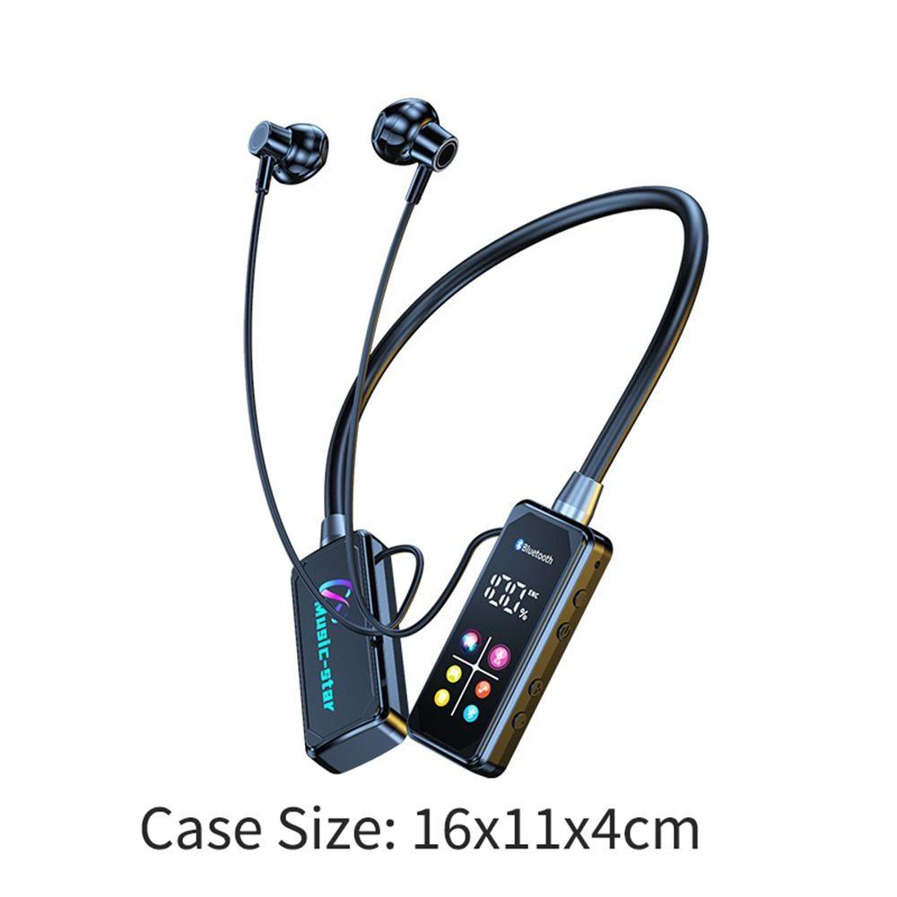 LED Digital Display Wireless Earbuds Neckband Long Standby Bluetooth Headphones  Mobile Gaming