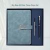 Custom Logo A5 Faux Leather Notebook Gift Set: Business Diary & Meeting Planner