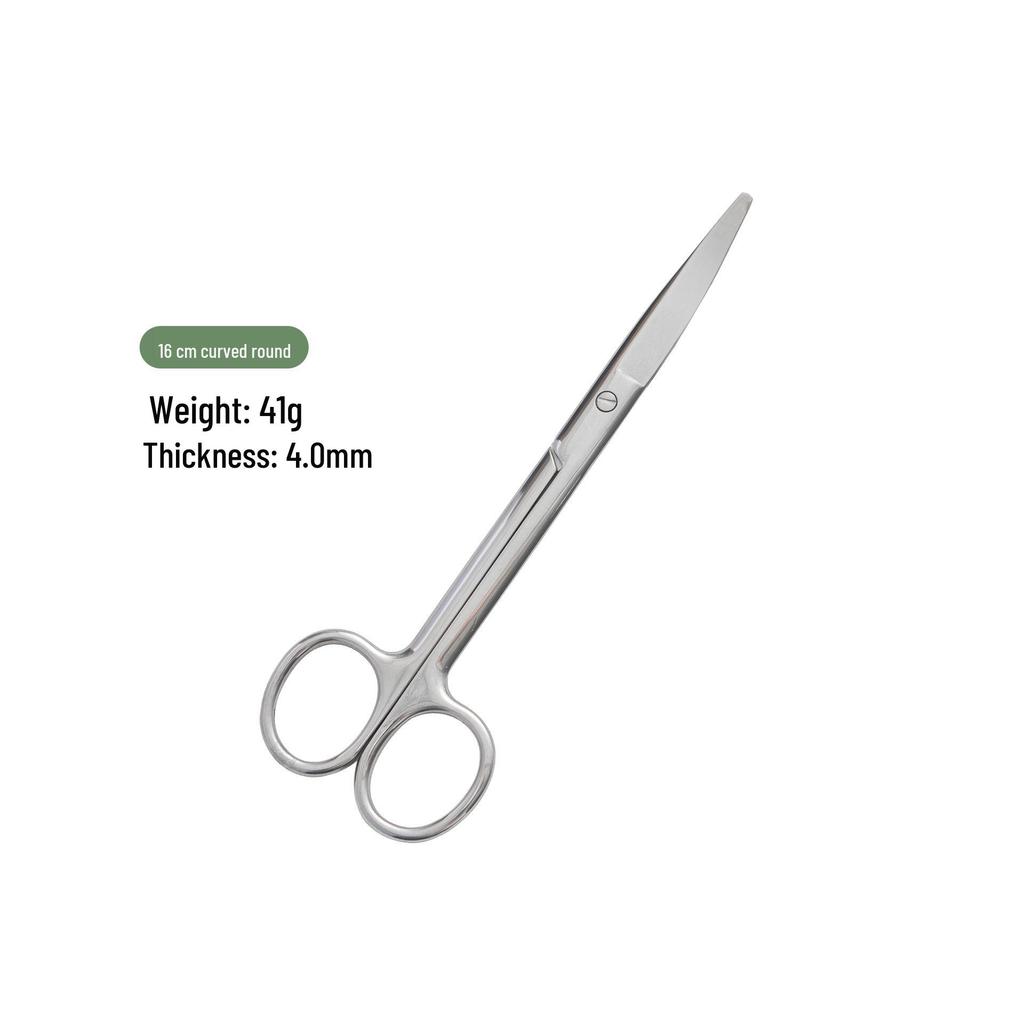 14cm Stainless Steel Curved & Straight Thickened Scissors for Lab, Beauty, Suture, and Gauze