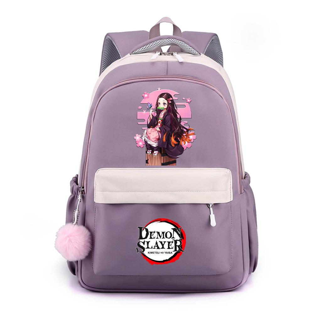 Anime Demon Slayer Printed Backpack for Teenger Student Large Capacity Waterproof Schoolbag Bookbag Women Travel Bag Gift
