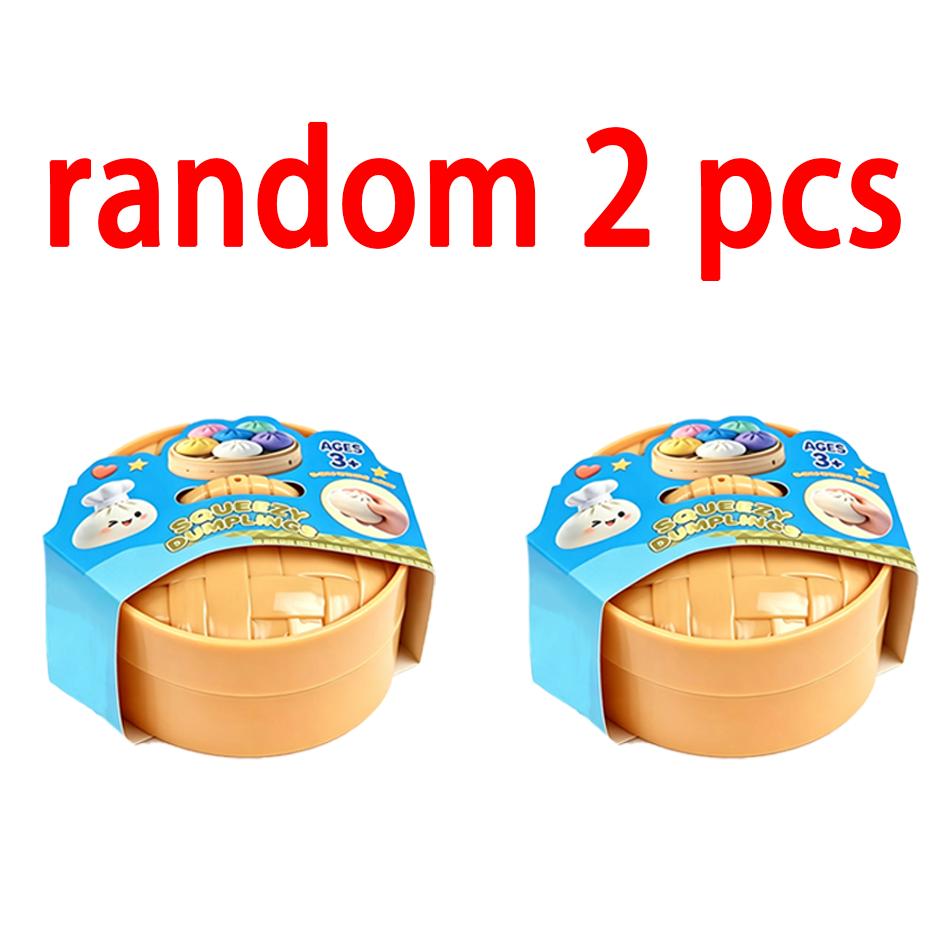 Blind Box Colorful Glitter Dumpling Squishy Relaxing  Antistress Enhance Happiness Rebound Squeeze Reliever Toy