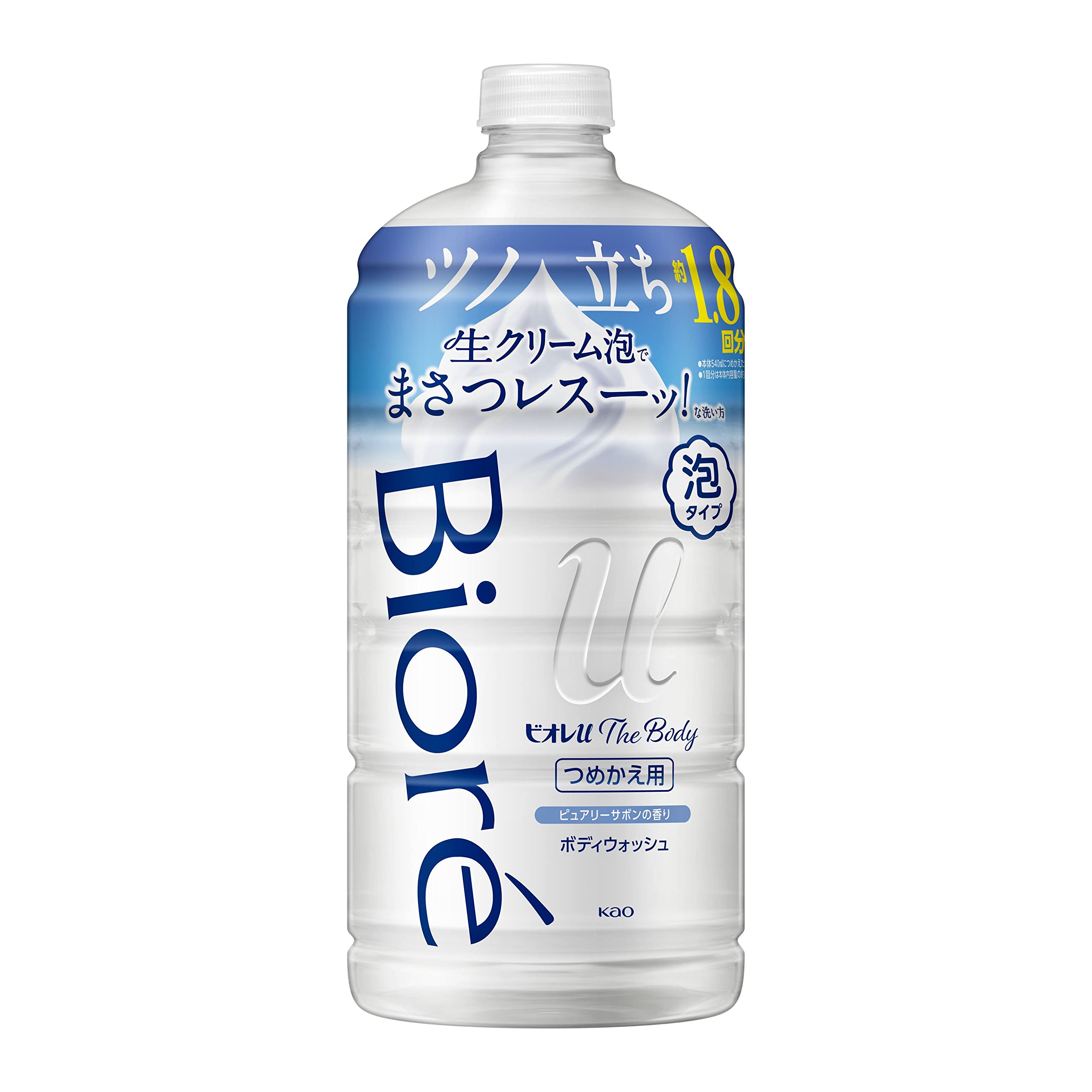 

Biore u [Large Capacity] The Body Foaming Body Soap, Purely Soap Scent, Refill 780ml [Highly Lubricating Creamy Foam] Body Soap with a Clean and