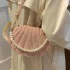 Geantă de perle de nișă de înaltă calitate pentru femei, geantă crossbody la modă nouă, simplă și versatilă, cu un singur umăr