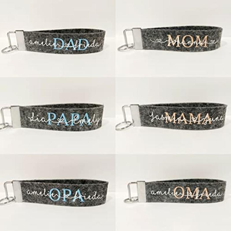 Personlig Färgglad Filt Nyckelring Kreativ DIY Inspiration Nyckelringar Tillbehör Mångsidig Filt Förnödenhet Nyckelring Berlock