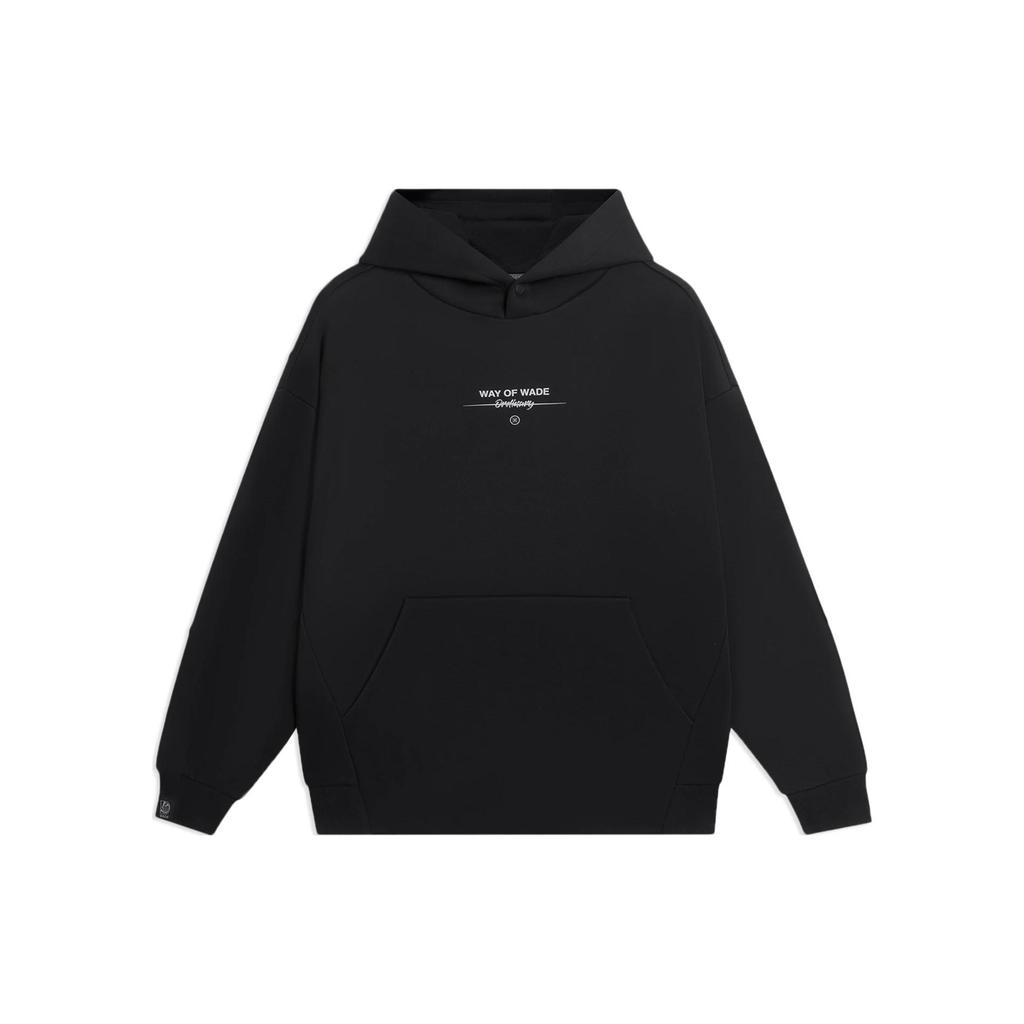 Li Ning Sweatshirts Unisex Black Hooded Moderate Regular AWDSC39-1