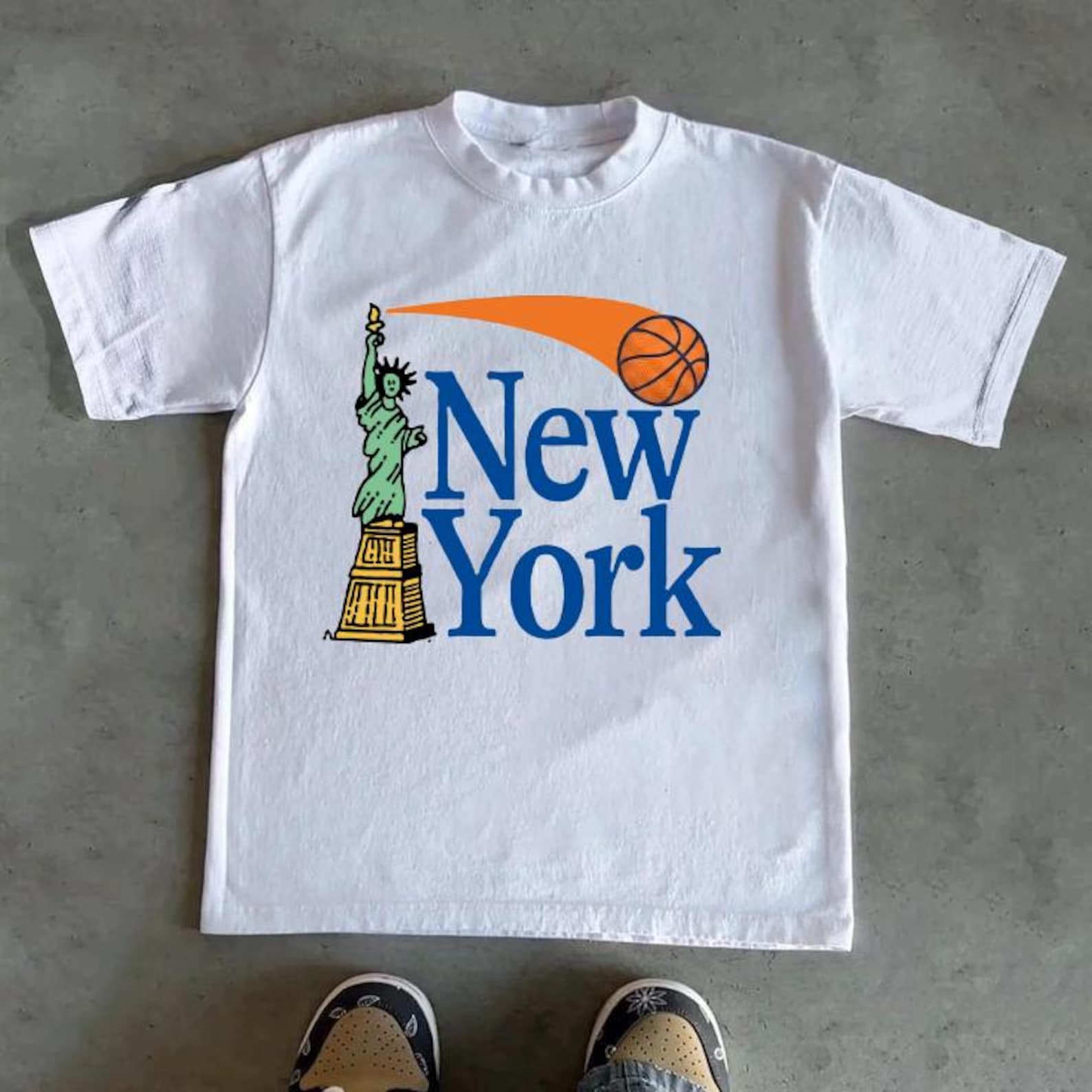 Vintage New York Basketball Shirt | Retro NY Victory Graphic Tee | 2026 NYC Playoffs T-Shirt | Classic Blue and Orange Gameday Merch Top 2XL