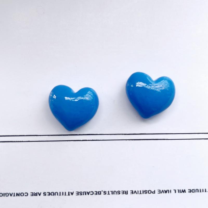 Mini Shiny Heart Resin Charms DIY Decals for Phone Case Hair Clip Craft Accessory Pink White Craft Supply