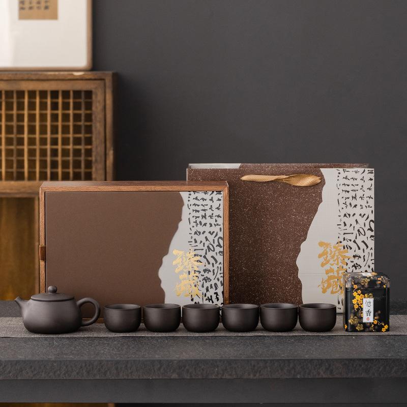 Ceramic High-end Purple Sand Tea Set with Gifts Business Enterprise Banking Company Festival Creative Gifts