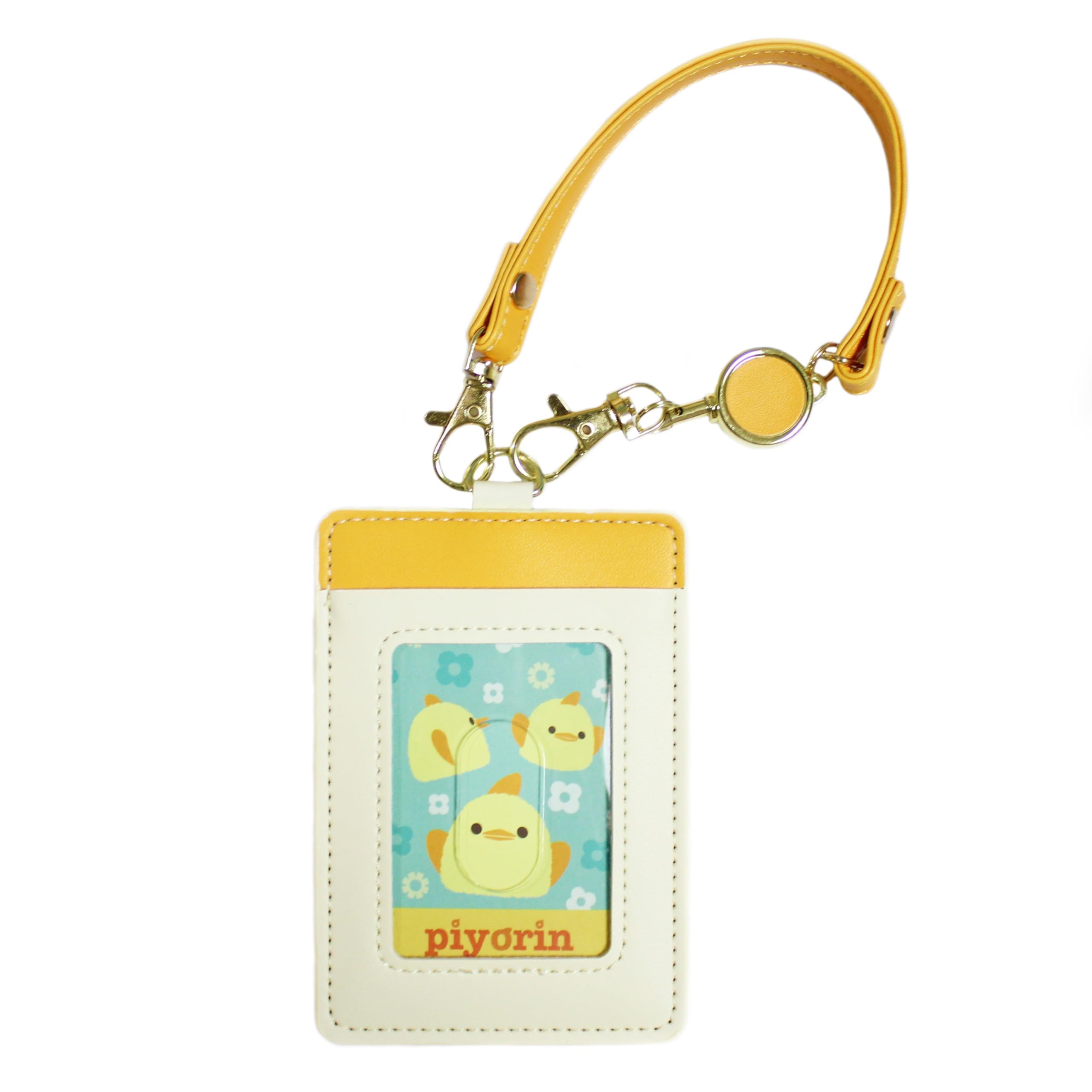 Piyorin Reel Pass Case, IC Card Case, Commuter Pass Case, Nagoya Exclusive, Flower Pattern