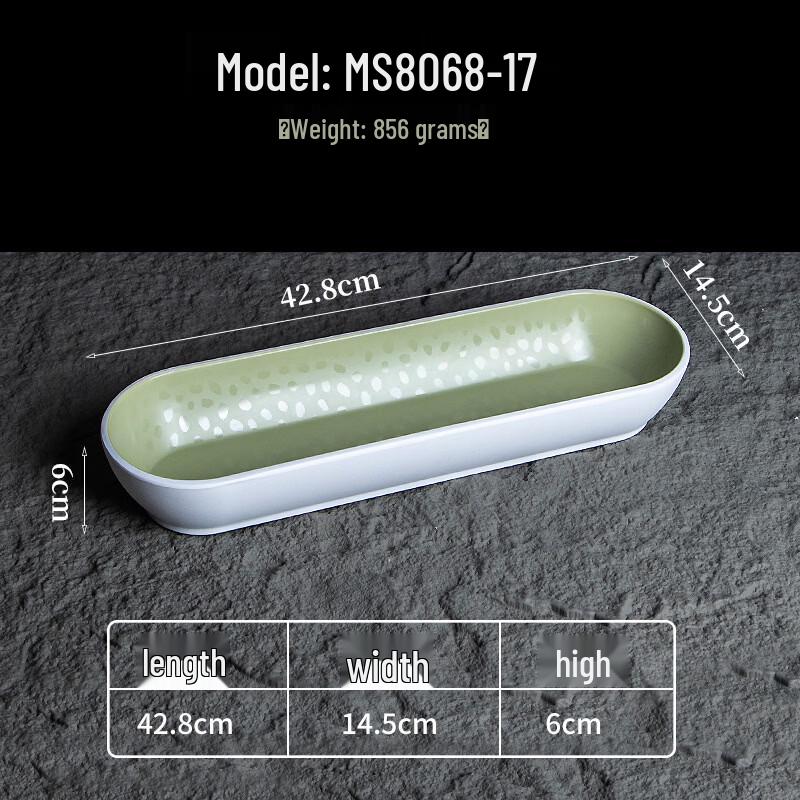 Melamine Matcha Green Rectangular Plate