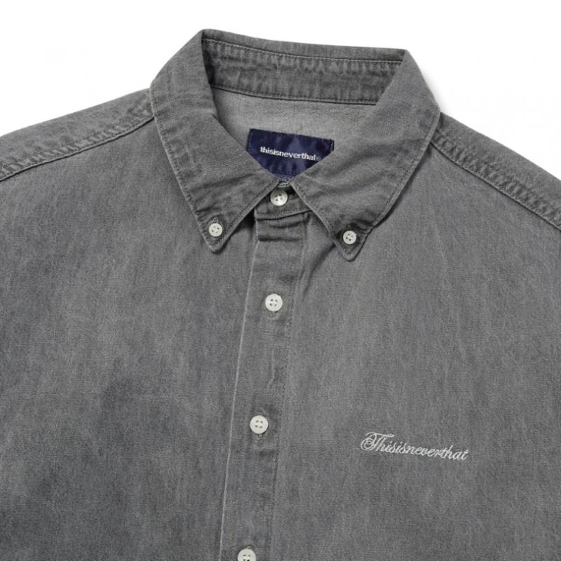 ThIS IS Never That dISturbed Denim S S Shirt Grey
