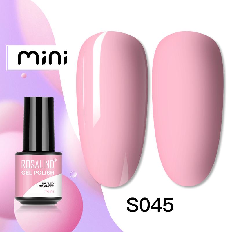 ROSALIND Mini Pure Color Gel 80 Colors Nail Polish Soak Off UV LED Gel Polish Varnish Lacquer Semi Permanent Base Top Coat For Nail Art Design