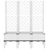 Planter with Trellis White 120 X 40 X 142 Cm PP