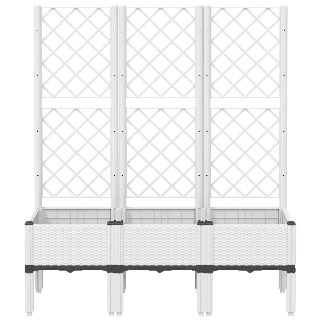 Planter with Trellis White 120 X 40 X 142 Cm PP