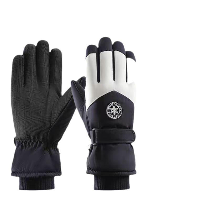 Lyžařské rukavice - Pánské a dámské dotykové, teplé, zesílený fleece, větruodolné, vodoodpudivé, protiskluzové cyklistické a sněhové rukavice.