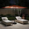Garden Parasol with LED Lights and Base 200 X 300 Cm