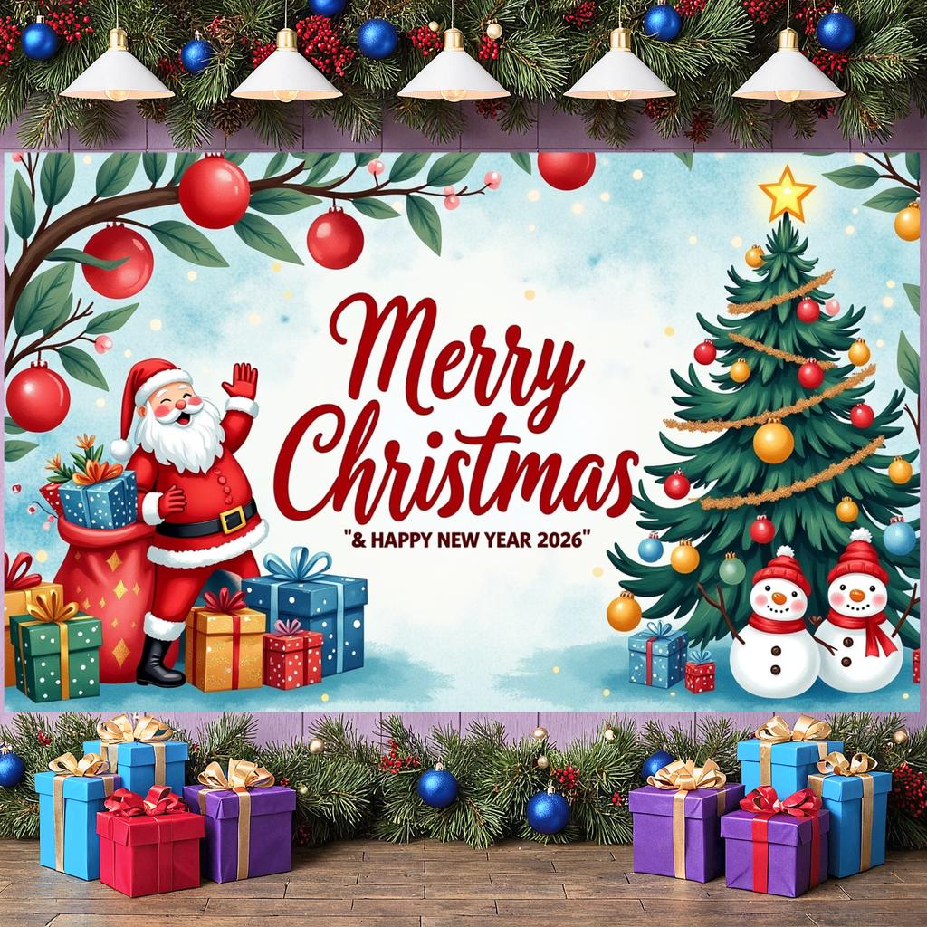 Christmas Display Christmas Tree Decor New Year Background Festive Banner Festive Holiday Banner For Christmas Party Holiday