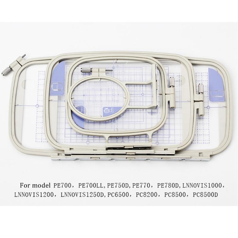 4 Pcs/Set Embroidery Machine Hoop for PE780D PE770 PE700 PC6500 PC8500 Adjustable Embroidery Hoop Embroidery Frames