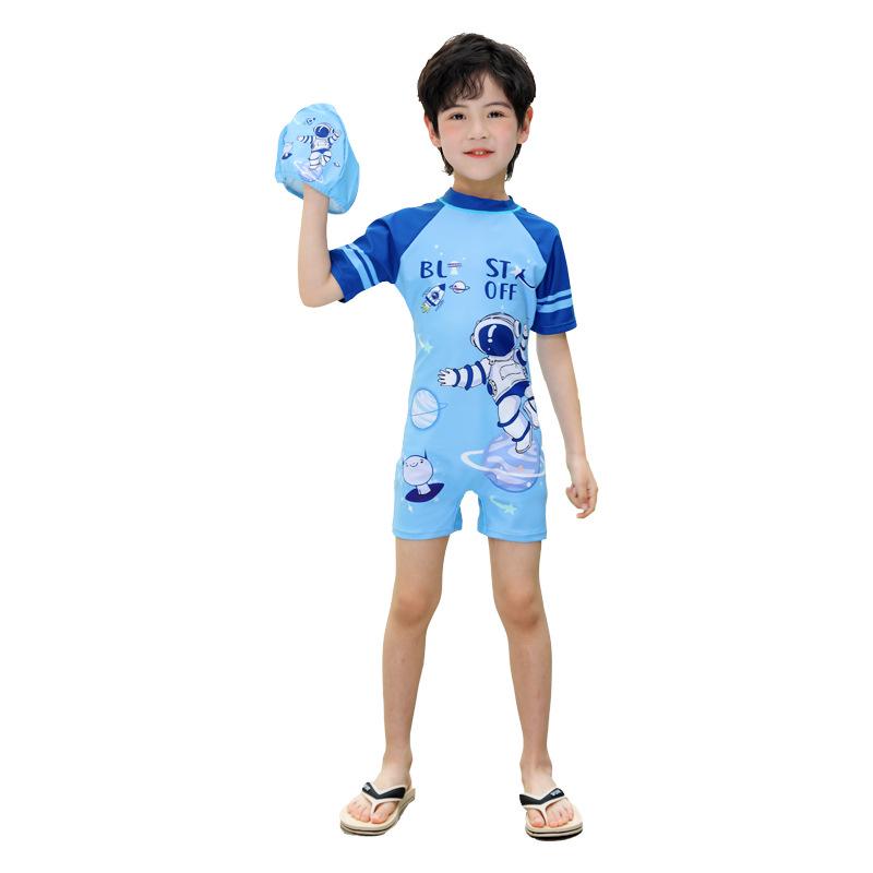 Pojkars 2024 Baddräkt i ett stycke: Ny stil för bebisar till mellanstora barn