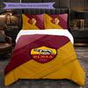 Biancheria da Letto a Tema AS Roma Set 3 Pezzi Copripiumino Biancheria da Letto Decorativa per Stanza Adolescenti Decorazione Casa