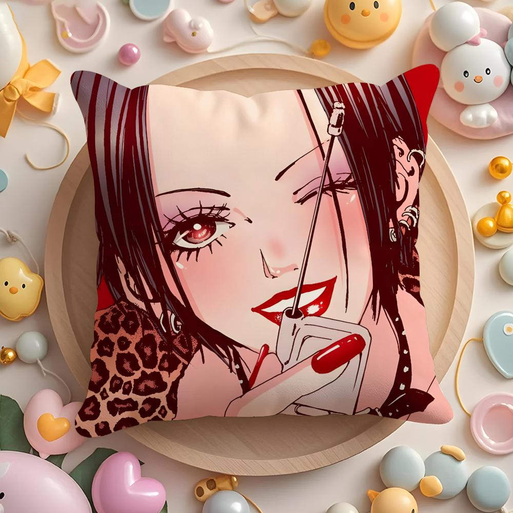 Anime N-N-NANA Cushion Cover Home & Car Multi-Scene Pillow Cover - Reversible, Soft & Durable for Daily Use