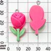 30-Piece Set: Pink Resin Sunflower & Rose Flower Pendants for DIY Jewelry
