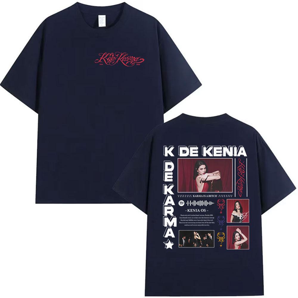 Kenia Os K De Karma Album Graphic T Shirt Unisex Women Vintage Gothic Oversized Cotton Tshirts Hip Hop Aesthetic Clothing Tshirt