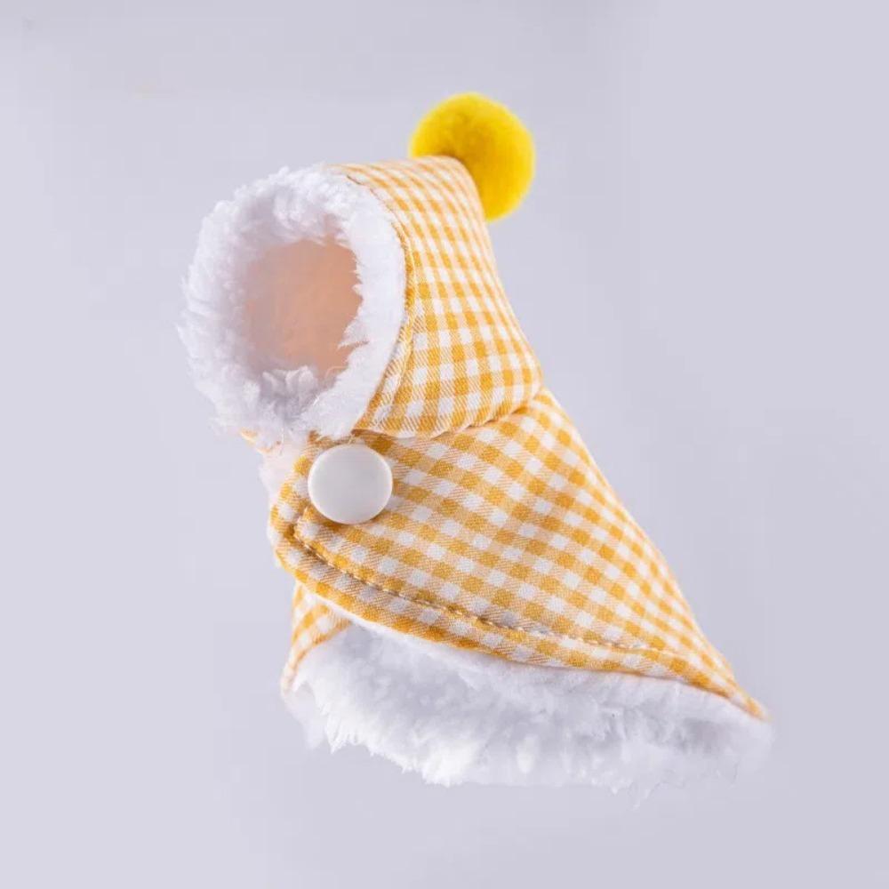 Thickened Warm Pet Parrot Cape Winter Plush Cape Hat Kit Trendy Birds Coat  Pet Accessories