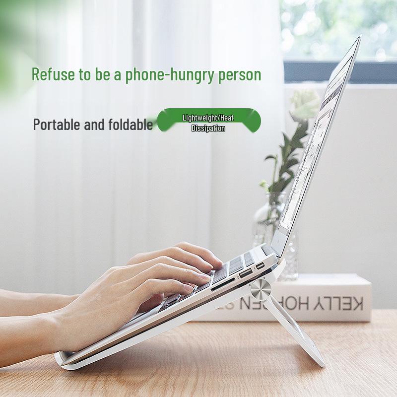 Foldable Portable Laptop & Tablet Stand – Adjustable Desktop Riser & Vertical Support Bracket