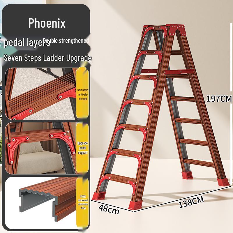 Aluminum Multifunctional Telescopic Folding Ladder: Portable, A-Frame, Household & Engineering Use