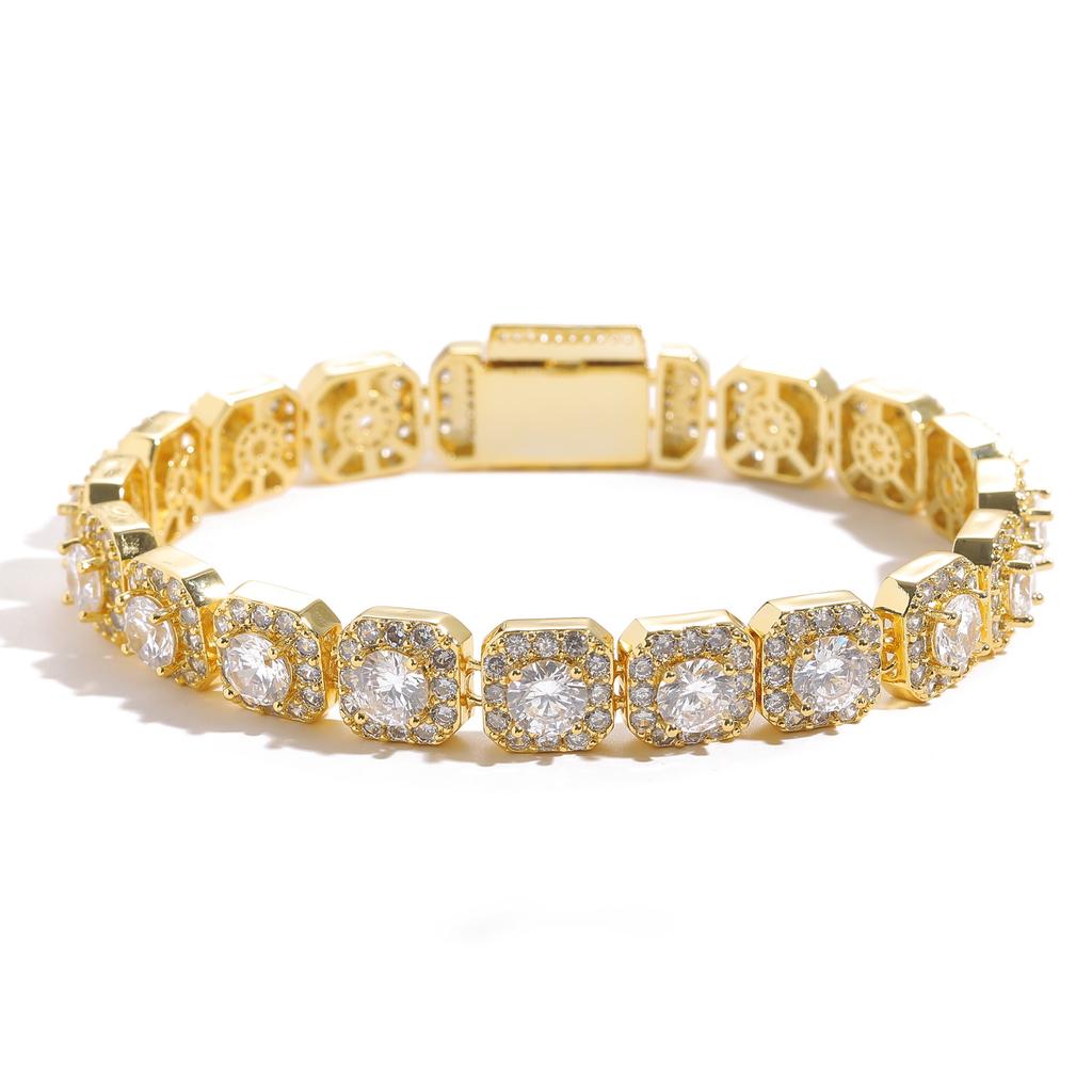 Hip Hop 10mm Zirkonia Halskette Iced Out CZ Vergoldete Tennis Kette Modeschmuck Hip Hop für Männer Frauen