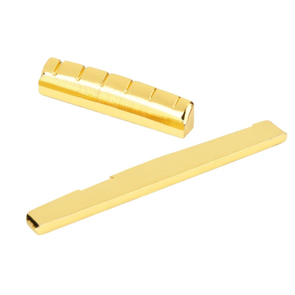 Guitar Repair Replacement Accessory Guitar Upper Nut Golden Guitar Bridge Pins  Guitar