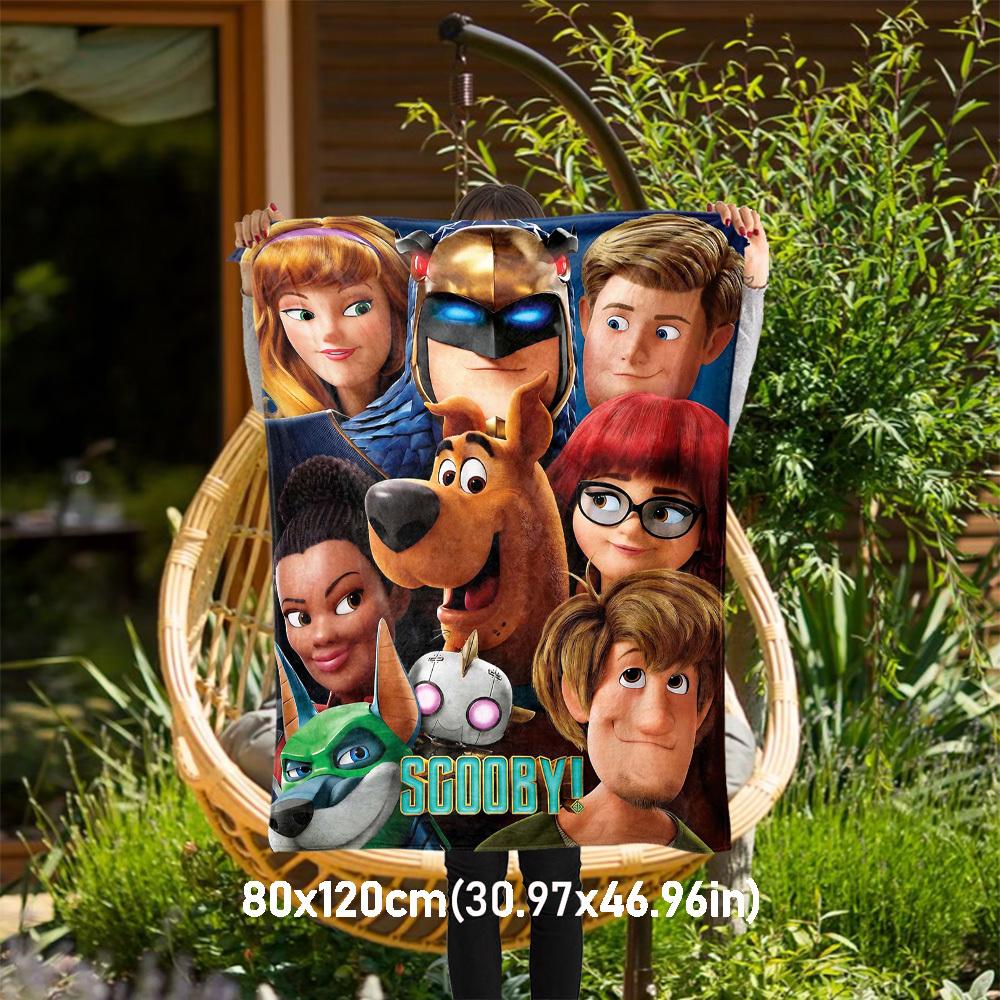 

1 шт. Фланелевое одеяло Scooby-Doo MysteryOutdoor, мягкий плюш, декор для пикников, кемпинга, спальни, игровой комнаты или перерыва на обедn1240A 80x120cm(31x47inch)