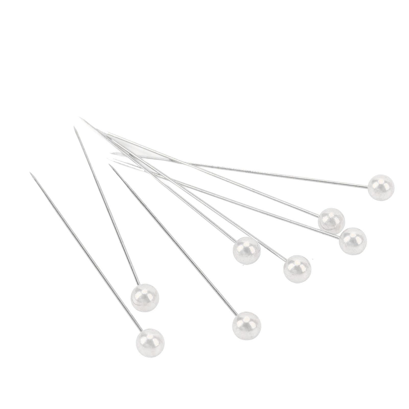 100 шт. Жемчужные булавки с головкой для шитья, квилтинга, прямые, для букетов, цветочных композиций, ткани