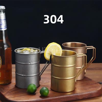 Taza de Cerveza de Acero Inoxidable Estilo Industrial Retro 304 Vintage para Bebidas Frías café vino Taza Diseño de Alta Estética para Acampada al Aire Libre