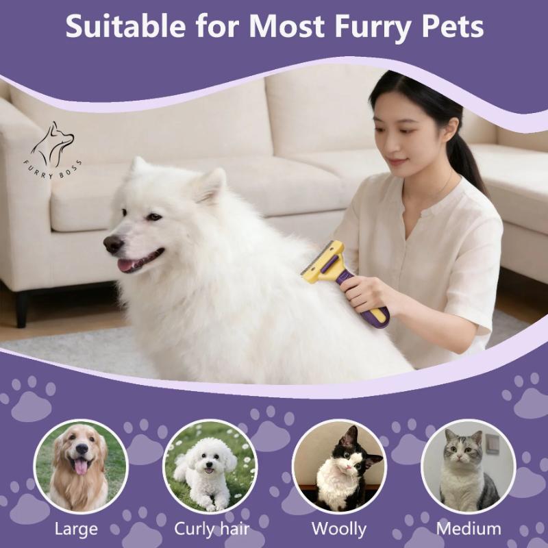 Pet brush pet grooming tool deshedding comb Teddy and Golden Retriever hair removal brush pet cleaning supplies