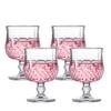 4pcs Set Goblet 7oz Wine Glass Diamond Painting Cup Crystal Glass Vodka Whiskey Mugs for Bar Party Transparent Red Wine Glasses